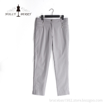 Stylish Office Lady Anti-wrinkle Loose Gray Palazzo Pants